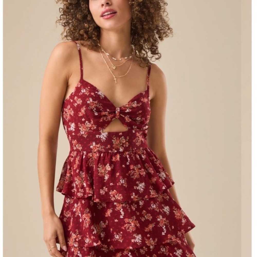 Altar’d State Nala Floral Cutout Mini Dress